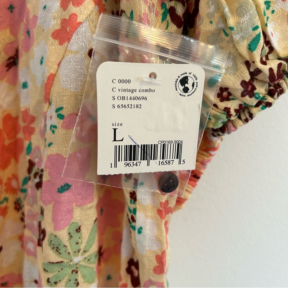 (SOLD) FREE PEOPLE NWT Callie Floral Sheer Tunic Size Large - Picture 7 of 15